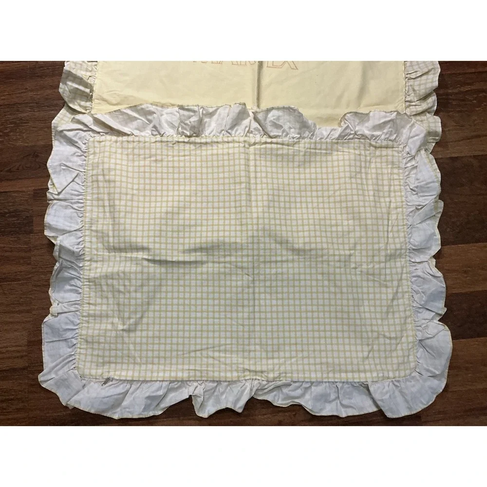 Pair Of Vtg Pastel Yellow MARTEX Ruffled STANDARD Pillow Shams